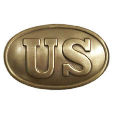 Solid Brass US Civil War Infantry Soldiers U.S. Union Army Soldier Belt Buckle picture