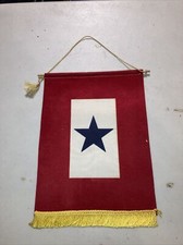 Vintage WWII Victory Military Banner Blue Star