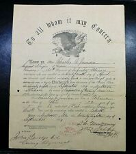 1864 UNION CIVIL WAR DISCHARGE PAPERS 135th Reg. ILLLINOIS VOL Charles Jamison picture