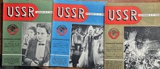 USSR Information Bulletin Magazine Lot Of 3 For 1946 WWII Cold War Russia Rare