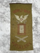 Vintage WWI U.S. Army Son in Service Wool Artillery Window Banner