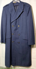 Mens Vintage US Air Force Uniform Overcoat Heavy Blue/Gray 37L