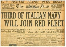 3-1944 March 3 US Planes reach Berlin First Time Italian Fleet Join Red Fleet