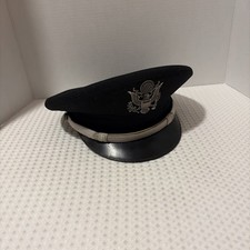 Vintage Bancroft USAF Air Force Officer Service Dress Visor Cap Hat Blue