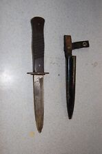 WW1 WW2 Gottlieb Hammesfahr Solingen Foche German Trench Knife w/ Metal Scabbard picture
