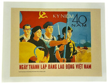 Vietnam War Propaganda Poster National 40th Anniversary The Worker Party Union