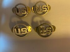 Vintage US Military Collar Letters Military Lapel Pins (4) picture