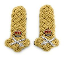Shoulder Board Gold Wire Lieutenant  General Crown Crossed sword & Baton R1736 picture