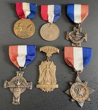 Nice Collection of 6 Scarce WW2 Pennsylvania Local Town Service Victory Medals
