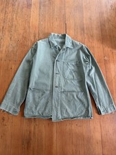 Vintage WWII P41 HBT Sun Faded Jacket USMC Fatigue Uniform Marine Corps 1940s