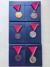 Hungarian X, XX, XXV, XXX, Xl, L Annual Firefighter Fireman Medals