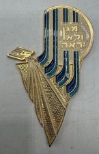 Vintage Israeli Enamel Award Plaque Badge Pin IDF Military Hebrew UNKNOWN
