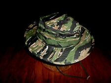 U.S MILITARY STYLE TIGER STRIPE BOONIE CAMOUFLAGE FLOPPY BUCKET HAT SIZE 7 1/4 picture