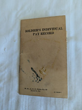 WWII Soldiers Pay Record leave request lot Site A-35 Sgt Roy Crislip Sept 1944