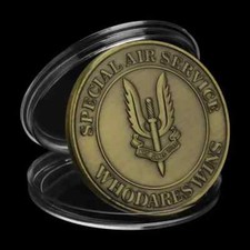 Army Special Air Service Who Dares Wins Challenge Coin Military Veteran Gift