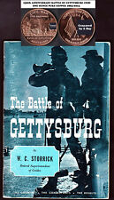 Lot/2 Gettysburg 150 ann coin & 1971 book by Storrick supt of guides 52 yrs old picture