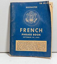 WWII French Phrase Book Restricted TM 30-602 War Department 1943 US Military WW2 picture