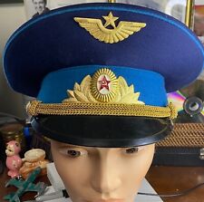 Soviet Russian Air Forces Military Visor Cap Hat GENERAL 1970s USSR Size 57 picture