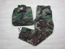 1980's Vintage LOT US Army (Large Reg.) Military Pants & Shirt Woodland Camo picture