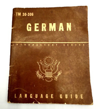 WW2 US Army German Language Guide 1943 TM 30-306 Vintage picture