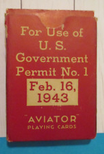 ORIGINAL AVIATOR PLAYING CARDs FEB 16, 1943 - GIFT Of The AMERICAN RED CROSS Red picture