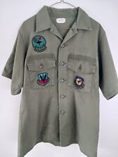 Vietnam Era U.S.A.F Military Shirt with Airforce Tactical Air Command Badges picture