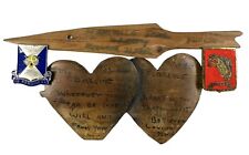 WWII 610th Tank Destroyers Insignia Hand Carved Sweetheart Pieces Extremely Rare picture