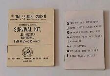 Vietnam Era Leg Holster Survival Kit Manual Mini Books picture
