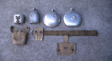 Old Antique US WW1 Pistol Belt & Pouches & Canteen & Camping Canteens (USED) picture