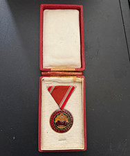 Vintage Hungarian 15-Year Armed Services Medal with Original Case (1949-1989)