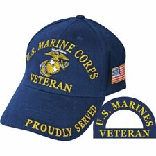 U.S Military Marine Corps Veteran Embroidered USMC Licensed Baseball Hat Cap  picture