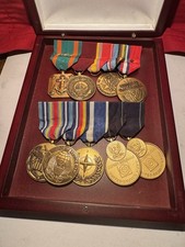 US Military Set of Service Medals - Kosovo - Expert Marksman - Fidelity Zeal +