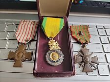 WW1 France Médaille militaire-War Cross Dated 1918 W/ Star-Combatant's Cross picture