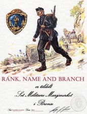 Norwegian Ruck March Armed Forces certificate - Marsjmerket Badge