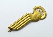 GERMANY WW1 MILITARY RAILWAY TRAIN WORKER SERVICE BADGE WHEEL WINGS COCKADE