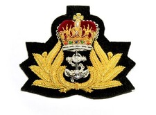 Royal (British) Navy Officers Bullion Embroidered Admiral Cap Badge -UK Military