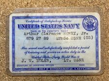 WW2 US Navy Satisfactory Service Card USS Gato Submariner picture