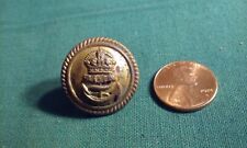 Vintage Late 1800's Brass British Royal Navy Domed Uniform Button 7/8