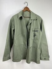40s 50s WWII USMC HBT P47 Utility Shirt Jacket Korea Herringbone WW2 36 Small picture