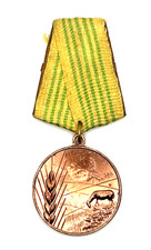 Albania Medal Distinguished Labour Agriculture Communist Era 1965 Green Ribbon