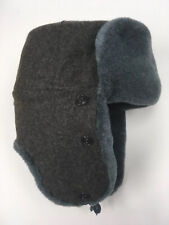 Authentic Soviet Military Army Soldier Surplus Gray Ushanka Winter Hat Size 56 picture