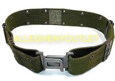 US Military Army ALICE LC-2 Pistol Web Belt, Medium, OD Green, GRAY Buckle, FAIR picture