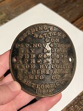 COLT GATLING Gun AUTHENTIC Brass Medallion ID Data Plate 1862-1872 US picture