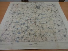 WW1 (1918) German "SPRING OFFENSIVE" MAP of German 2ND ARMY (CAMBRAI - PERONNE)