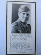 Rare WWII German Death Card, KIA in Russia, Riga, VERY Unique Reverse Depiction picture