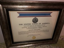 DEFENSE OUTSTANDING PUBLIC SERVICE COMMEMORATIVE MEDAL CERTIFICATE ~ Type-1