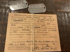 ORIGINAL WWII USAAF VETERAN DOG TAGS / ID CARD SET picture