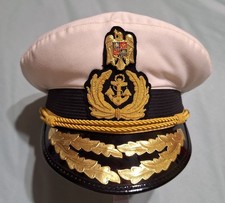 Admiral, very rare visor hat for summer uniform, Romanian army - Romania - RARE