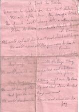 Vintage WW2 US Soldier Handwritten Poem 