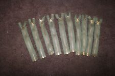 NOS lot of 10 vintage military Conmar Conmatic brass zippers 8 inch separating  picture